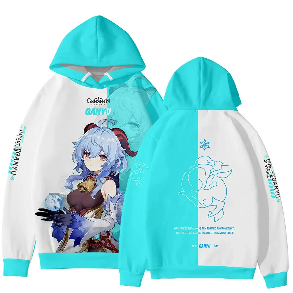 Genshin Impact Raiden Shogun 3D Hoodies impressos para homens e mulheres, roupas populares de cosplay anime, pulôver Harajuku casual infantil