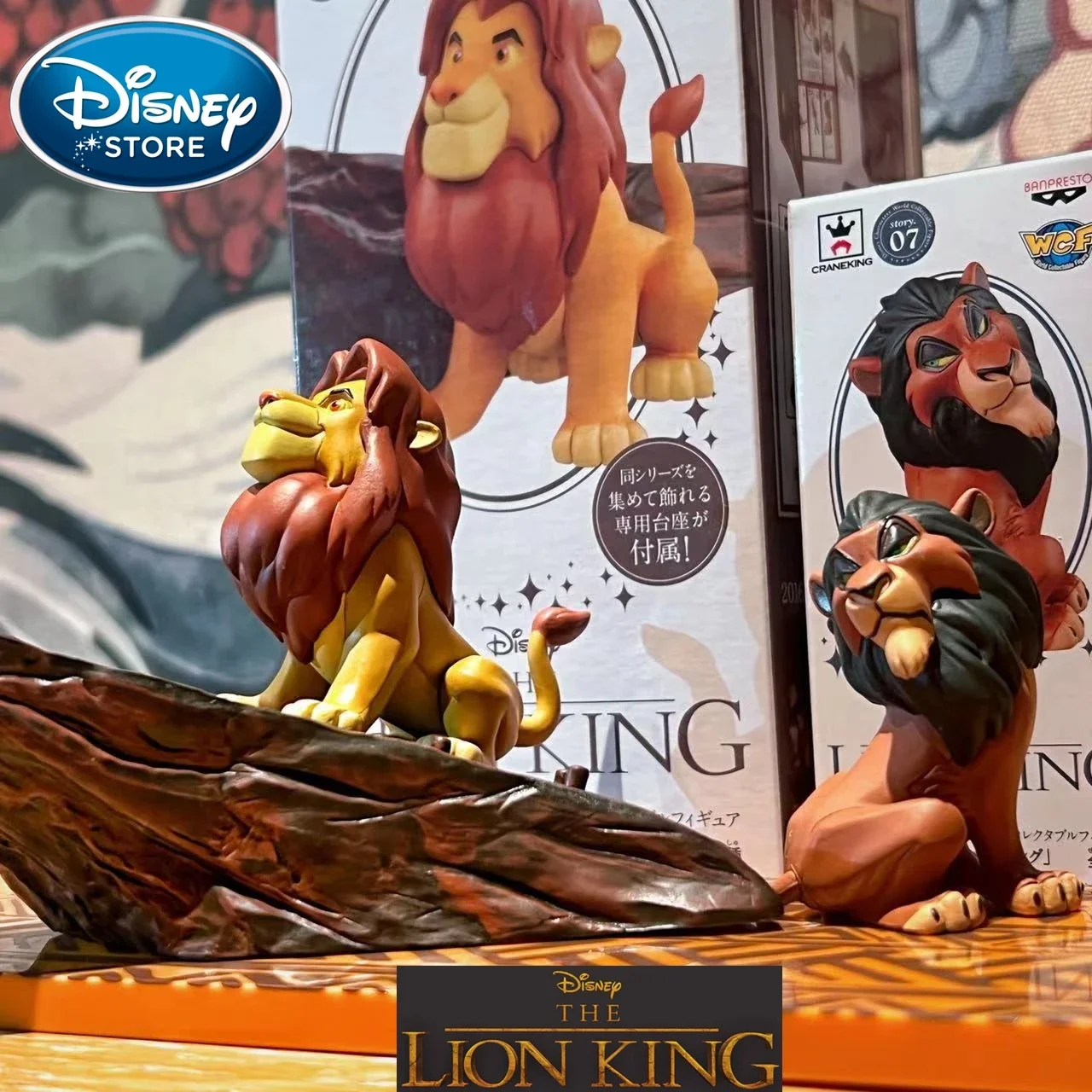 Disney Original The Lion King Classic Kawaii Anime Pumbaa Simba Mufasa Scar Figure Statue Model Collection Classics Toys Gifts