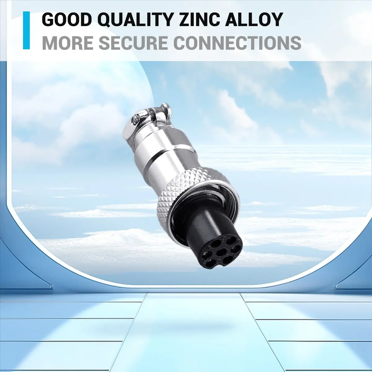 

A64K 10set M12 7 Pin 12mm Aviation Connector Male + Female Circular Air Socket Plug Electrical Wire Panel Connector