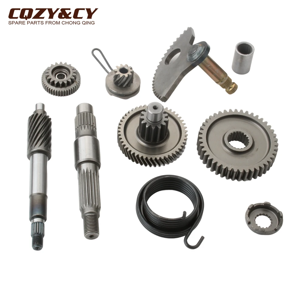 Scooter Drive Gear & Shaft Kit For MBK YN100 YQ100 Nitro 100 Ovetto100 Booster 100cc 2-Stroke 4VP