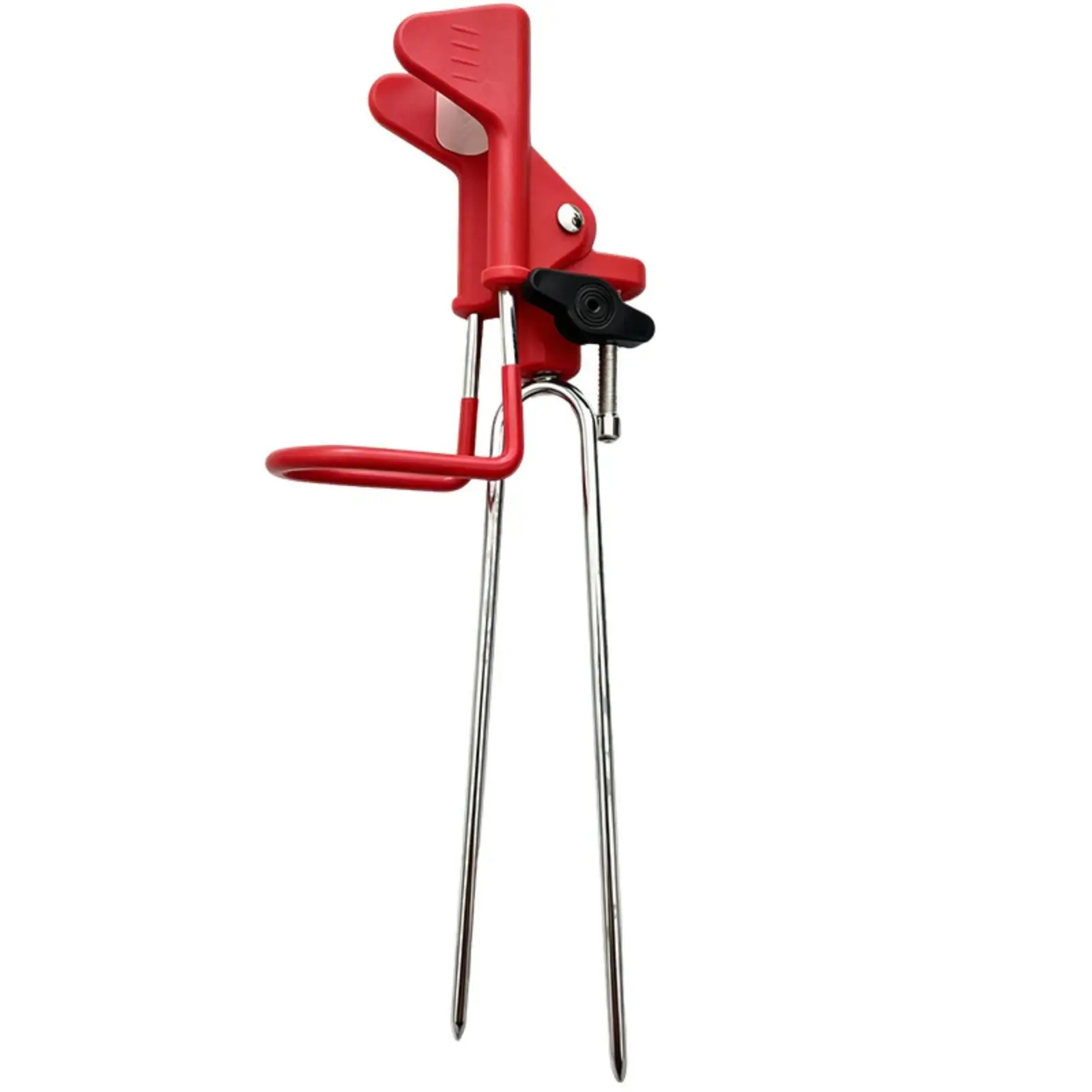 Ground Insert Fishing Rod Stand with Adjustable Knob and Steel Bracket for Carp Sea Beach Fishing Support