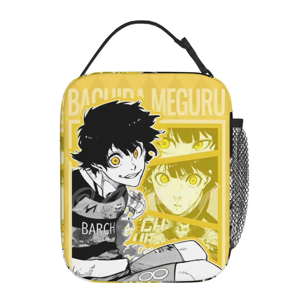 

Blue Lock Insulated Lunch Bags Large Soccer Player Lunch Container Thermal Bag Tote Lunch Box College Picnic Men Women