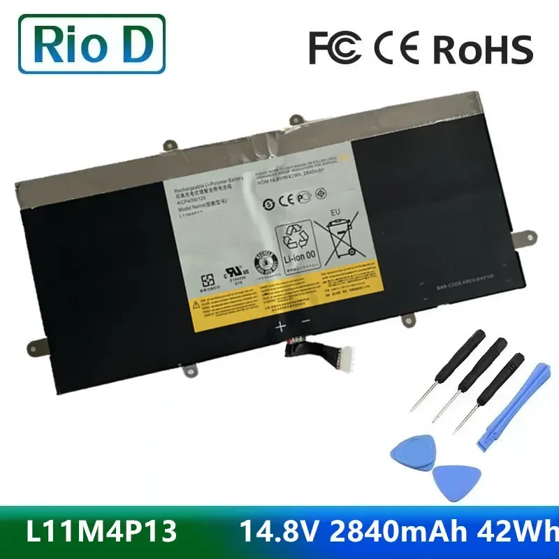 

L11M4P13 14.8V 2840mAh 42Wh New Laptop Battery for Lenovo IdeaPad Yoga 11 YOGA 11S 4ICP4/56/120 14.8V 2840mAh 42Wh