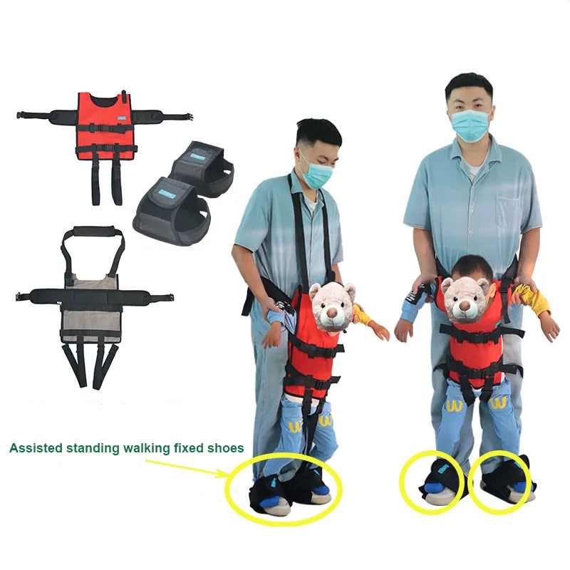 Children Mobility Vest Outdoor Exercise Cotton Breathable Adjustable Mobility Vest Leg Movement Assistance Exercise Vest