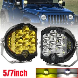 7 inch Led Offroad 4x4 Accessories 90W 3000K Spot Lights For Jeep Wrangler jk ATV SUV Led Work Light 5 inch Auxiliary Headlights