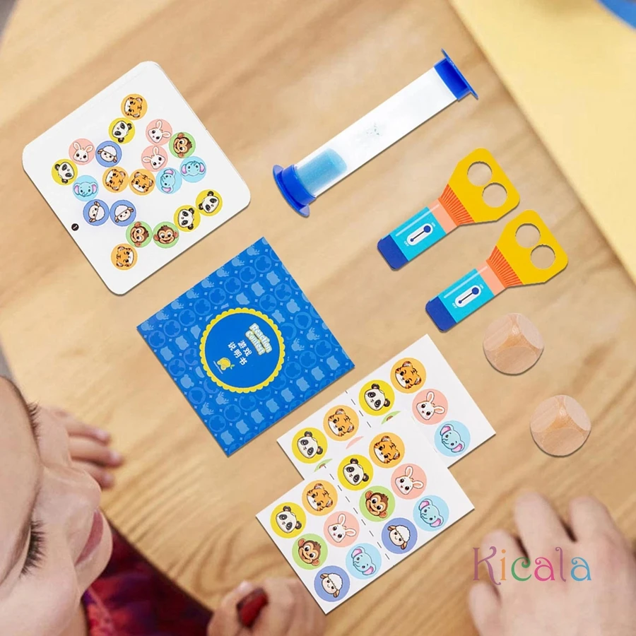 Juegos de mesa para niños, juguete de entrenamiento de reacción divertido de dibujos animados, rompecabezas para niños, juguetes a juego, juguetes educativos Montessori, pensamiento lógico