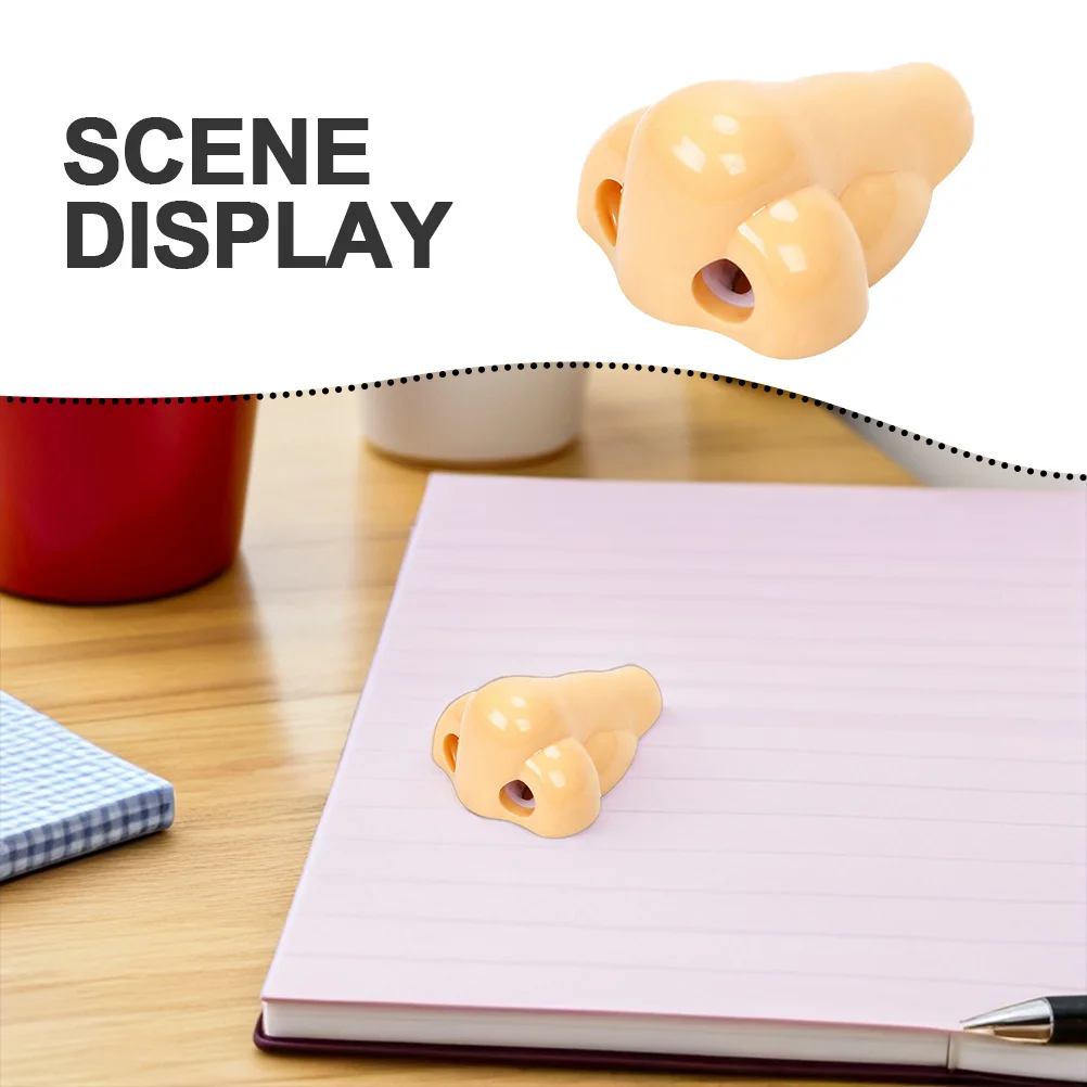 10 قطع من مبراة أقلام الرصاص على شكل أنف بفتحات مزدوجة، مبراة بلاستيكية يدوية لحشو أكياس الحفلات المكتبية المدرسية