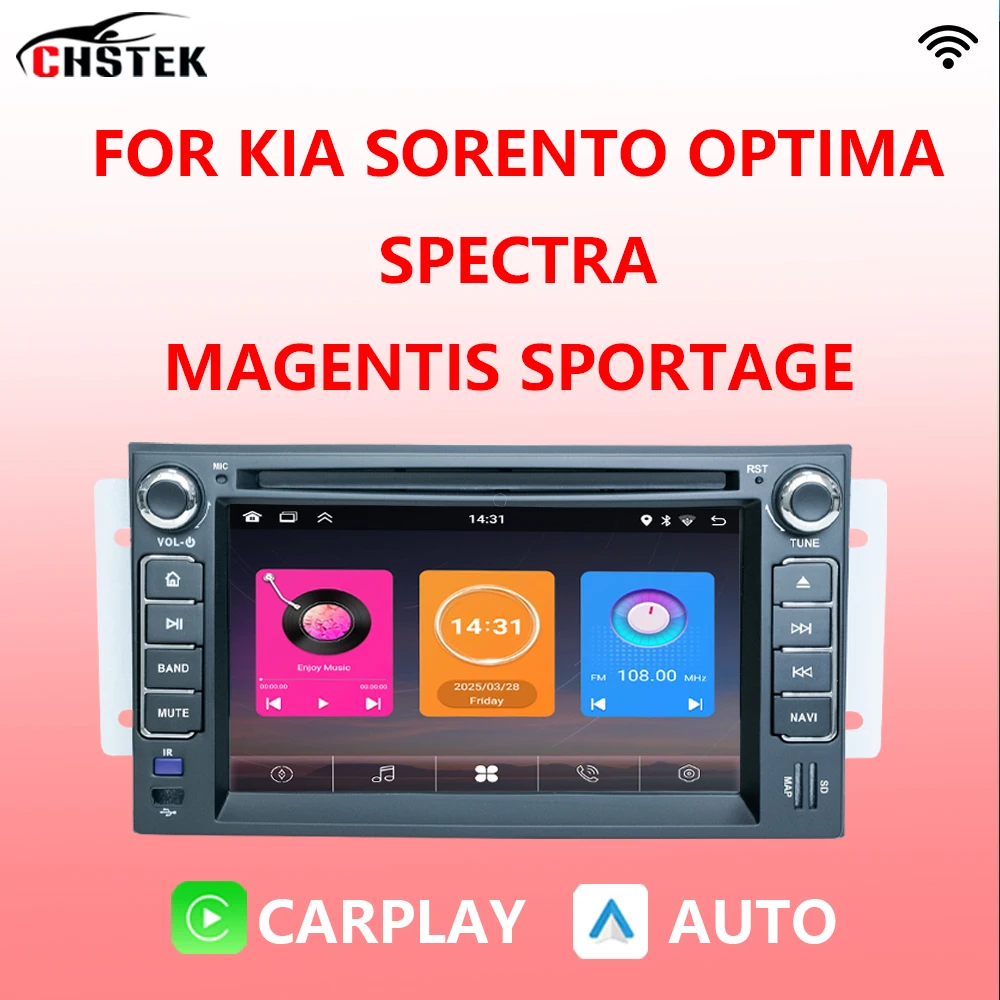 

CHSTEK Car Radio Multimedia Carplay For Kia SORENTO OPTIMA SORENTO MAGENTIS SPORTAGE RONDO 2002-2006 Android Bluetooth Wireless