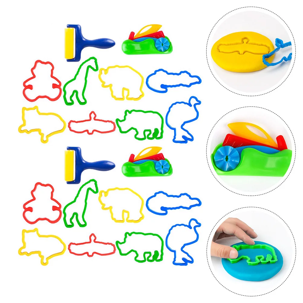 20 قطعة مجموعة قوالب الطين الملونة للأطفال قوالب البلاستيسين الإبداعية DIY بها بنفسك أدوات النمذجة الخبز الأطفال الحرفية الفنية