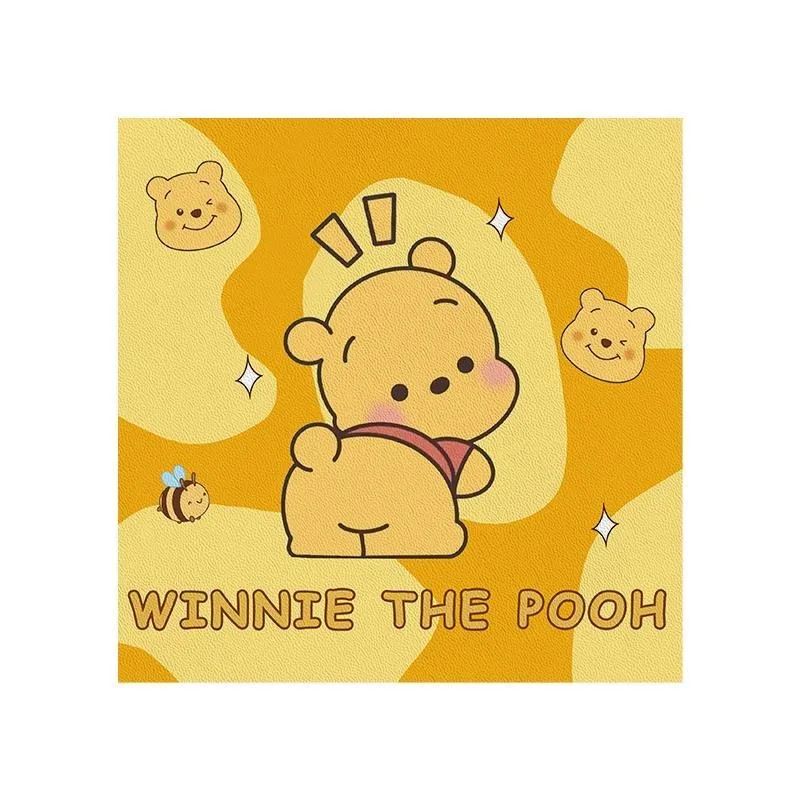 Disney Cartoon Winnie The Pooh Drum Washing Machine Dustproof and Waterproof Refrigerator Mat Bedside Table Anti-dirty Cover