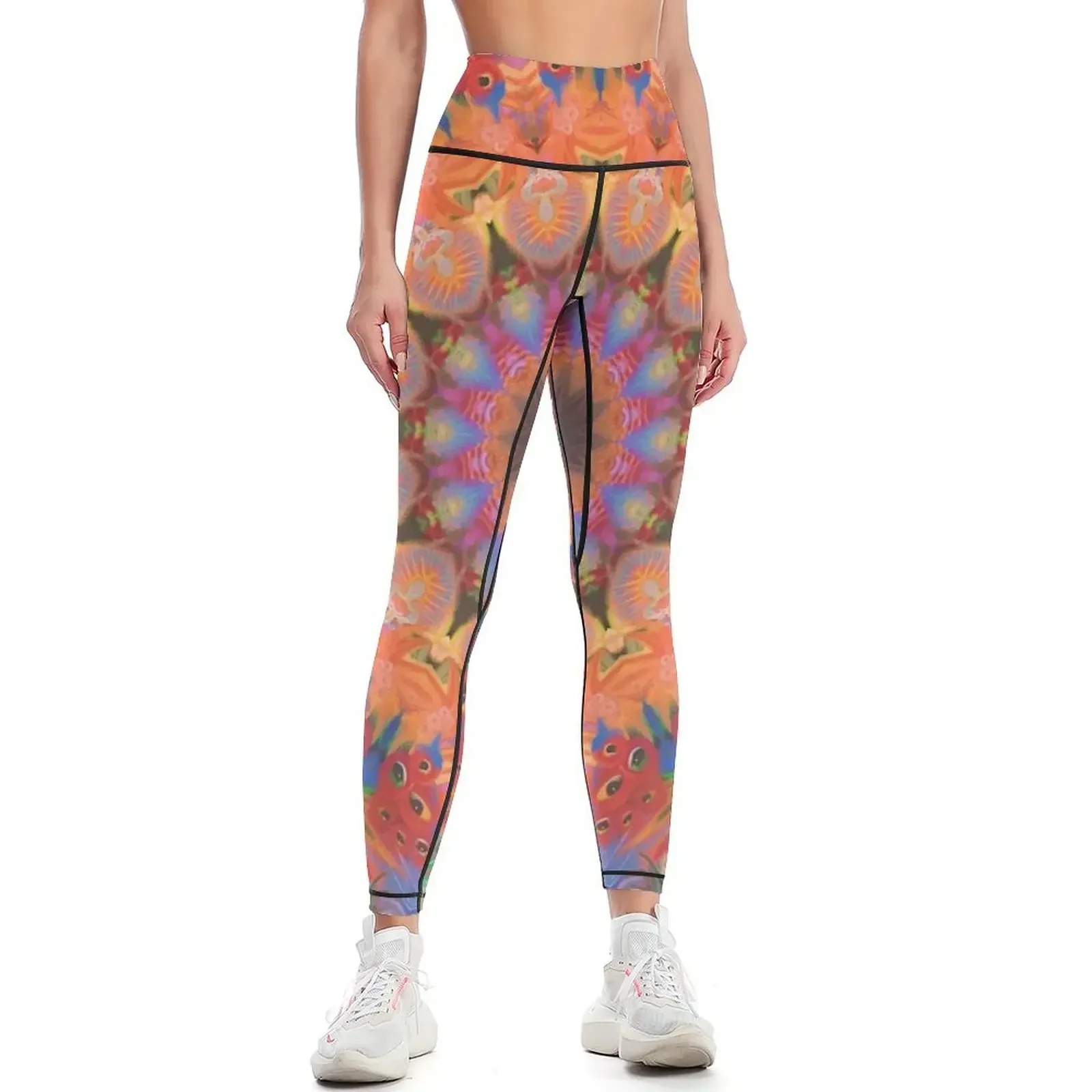 

Space Flower Mandala Leggings Sports female push up fitness legging gym Golf wear Womens Leggings