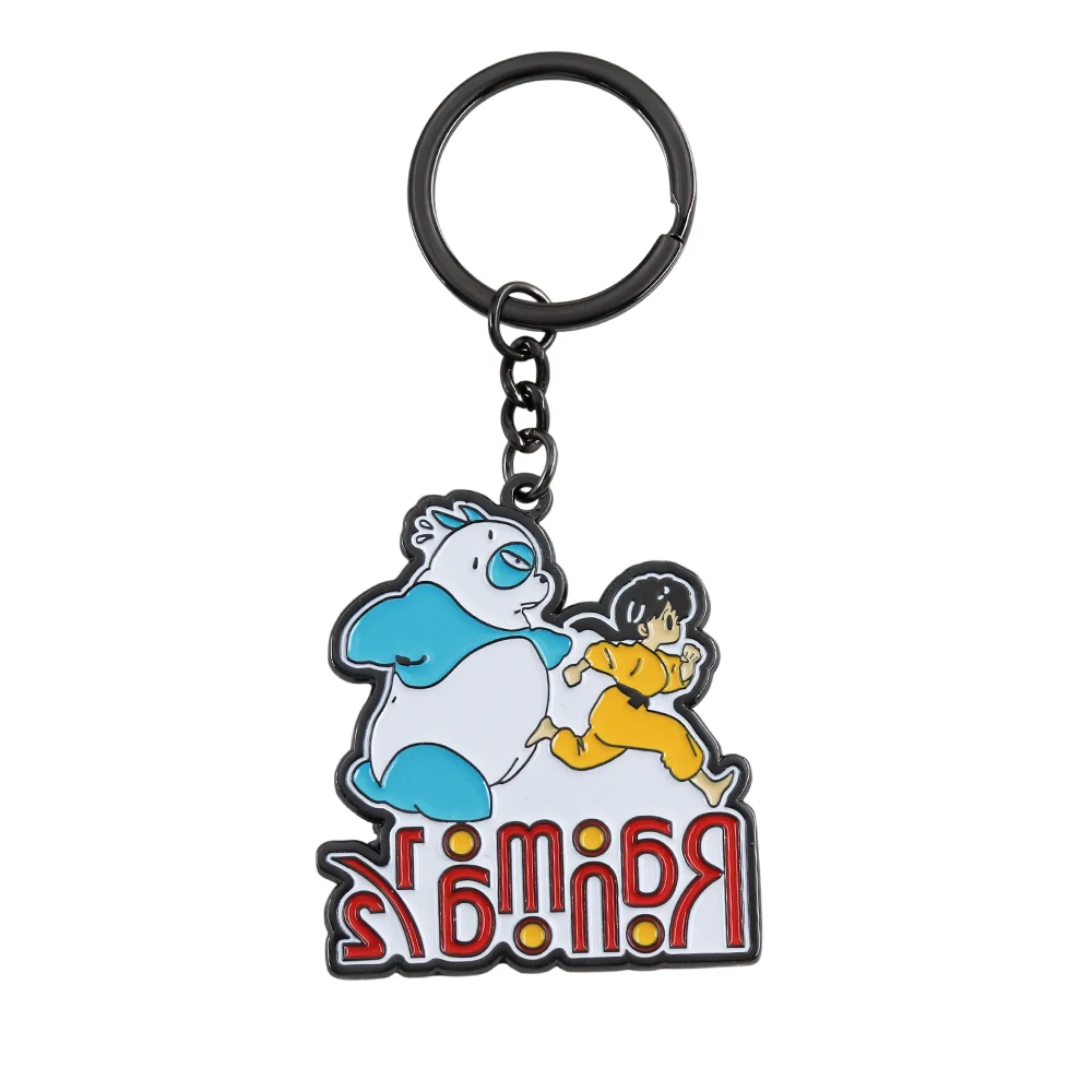 Ranma 1/2 llavero esmaltado personaje de dibujos animados de Anime colgante periférico llavero de Anime clásico japonés mochila decoración regalo