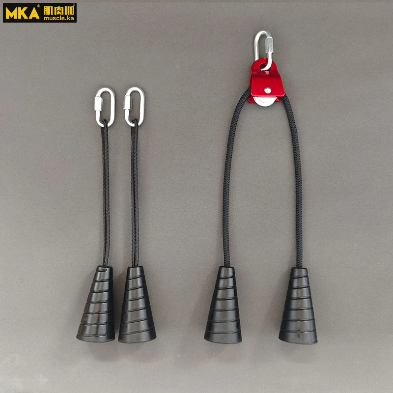 MKA Biceps Triceps Drawstring Single Grip Rope Pull Down Cable Attachment Muscle Fitness Training Body Building Gym Equipment