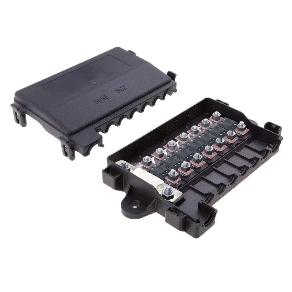 7 Way Heavy-Duty Distribution Fuse Box Multi-Circuit Fuse Box Suitable For Large Medium-Sized Fuses In 12/24-Volt Systems