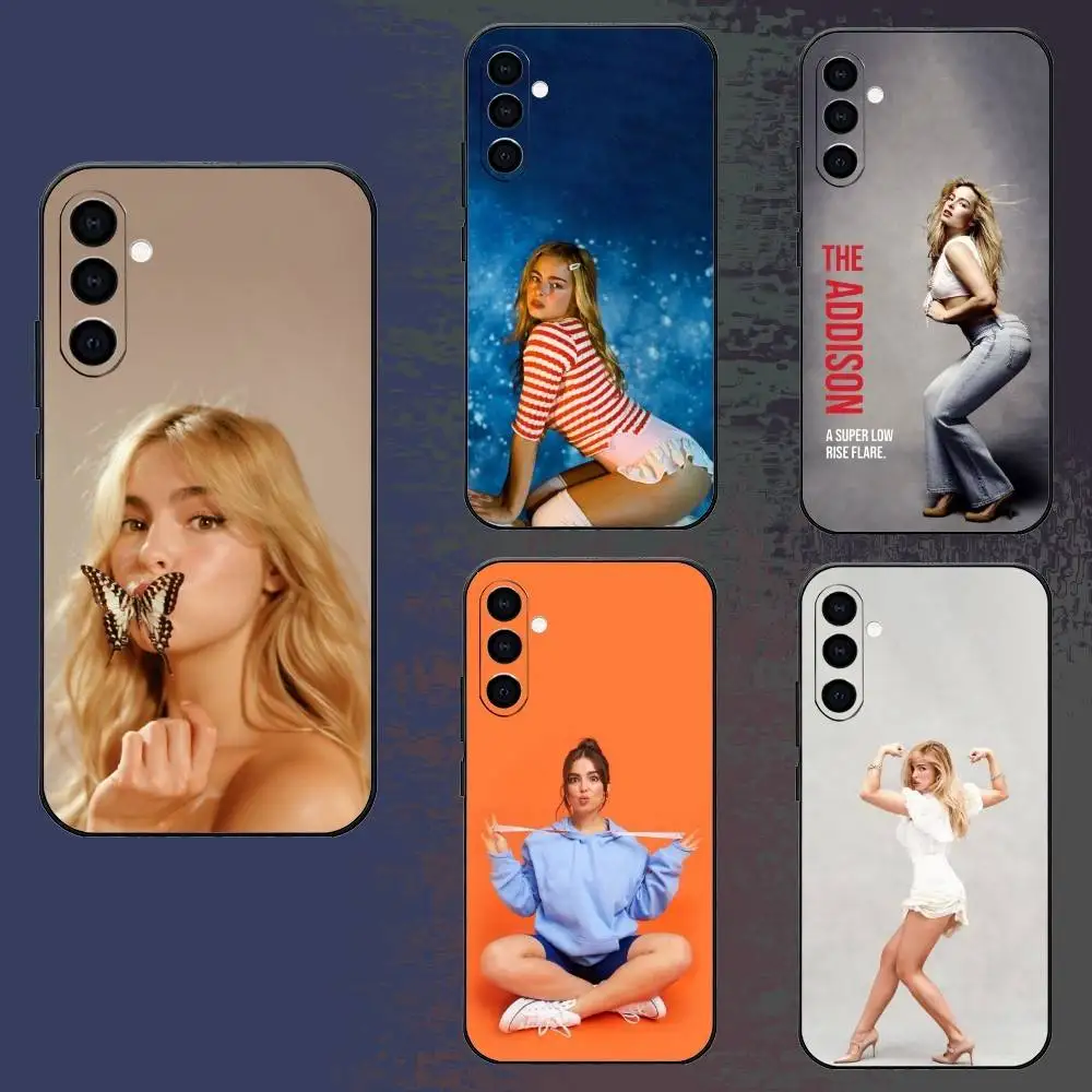

A-Addison Rae E-Easterling Phone Case For Samsung Galaxy A73,A72,A71,A70,A52,A51 Others Soft Black Cover