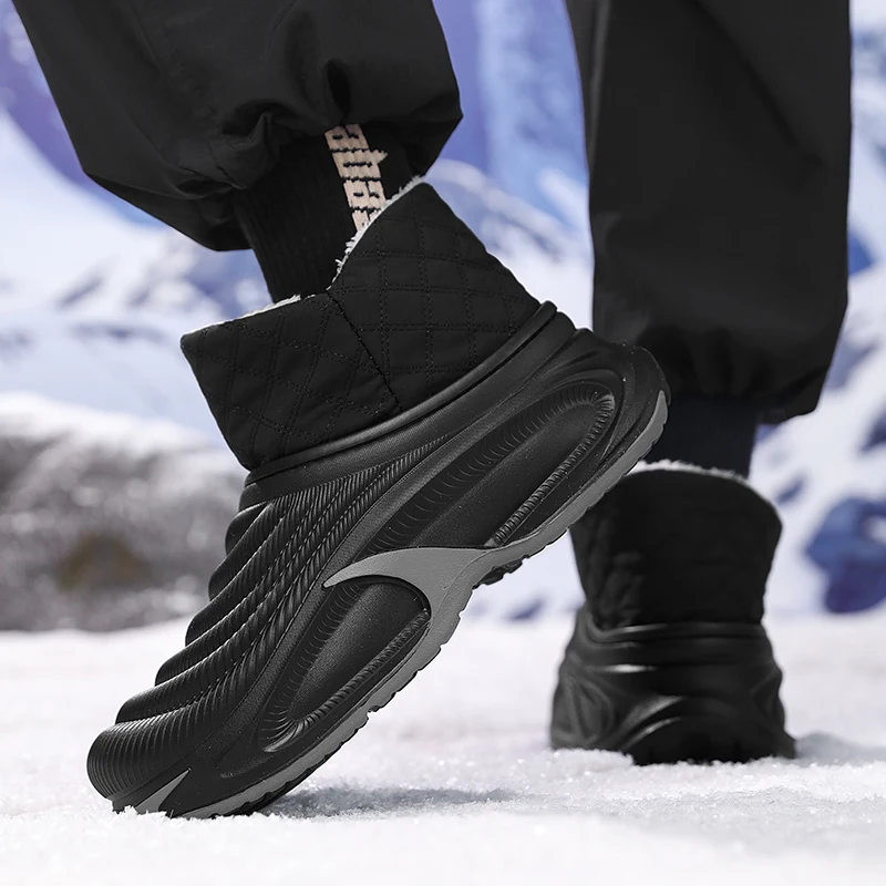 Hot Sale Fashion Men's Cotton Slippers Winter Warm Plush Shoes for Men Platform Indoor Outdoor Man Garden Shoes chaussure hommes