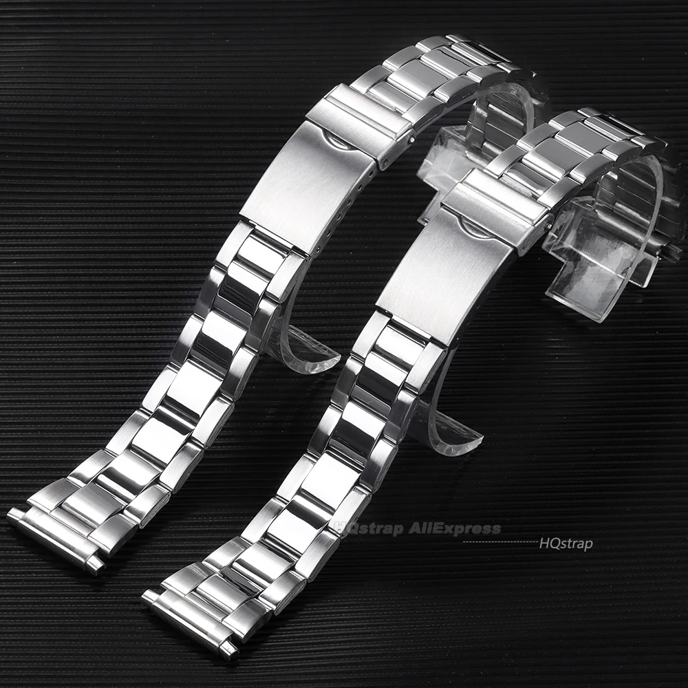 Small Steel Strap for Watch Band 16mm 17mm 18mm 19mm 20mm 21mm 22mm Wrist Watch for Woman Men Wristband HQstrap Metal Watchband