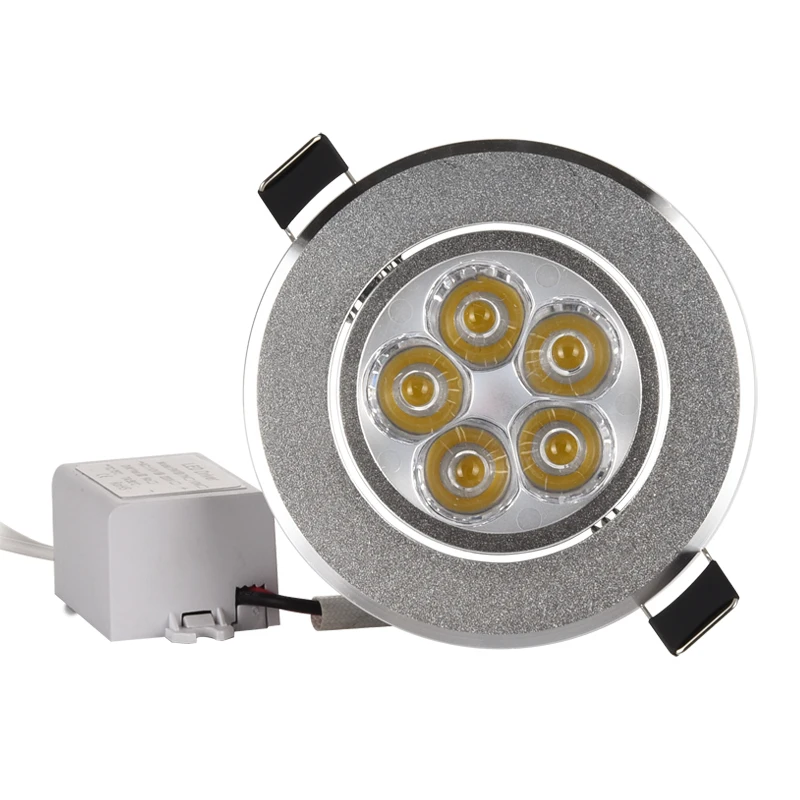 3W 4W 5W AC85V-265V 110V 220V LED Ceiling Downlight Recessed LED lamp Spot light + LED Driver For Home Lighting Silver Daylight