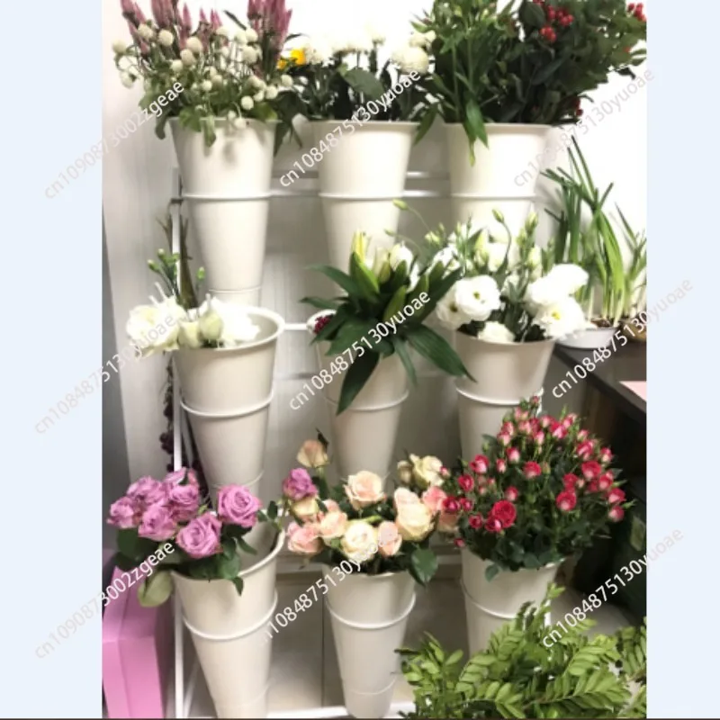 Florist  Stand Ladder Multi-layer Display Shelf  Round Barrel  Flower Barrel Shelf Removable Flower