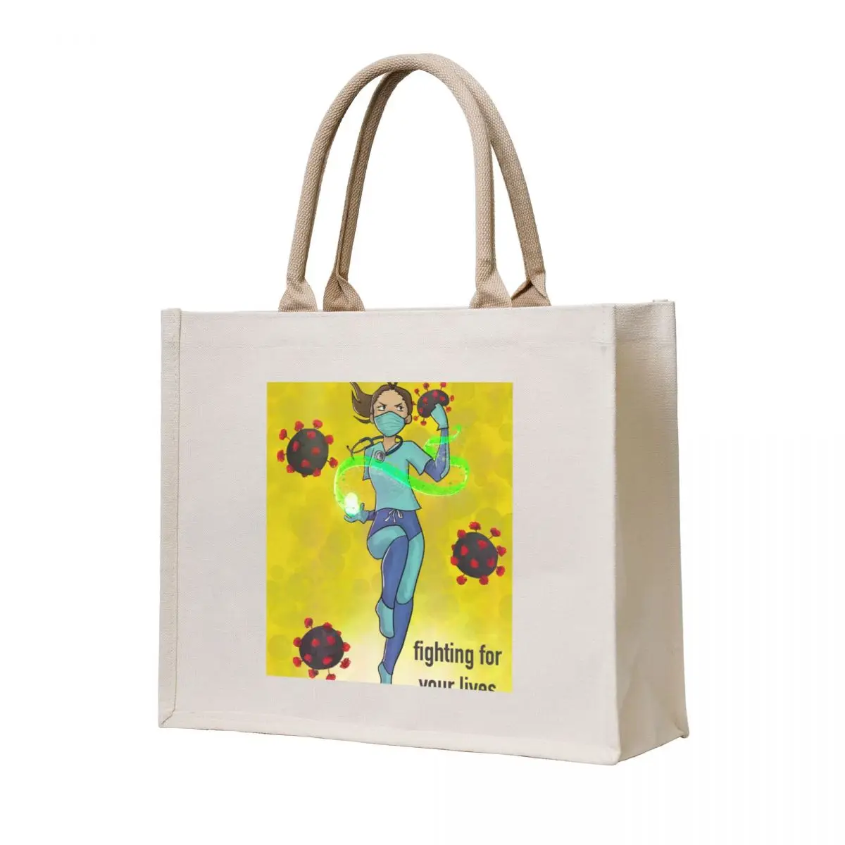 

Healthcare workers are heroes! Tote Bag tote bag canvas shoping bag custom fabric