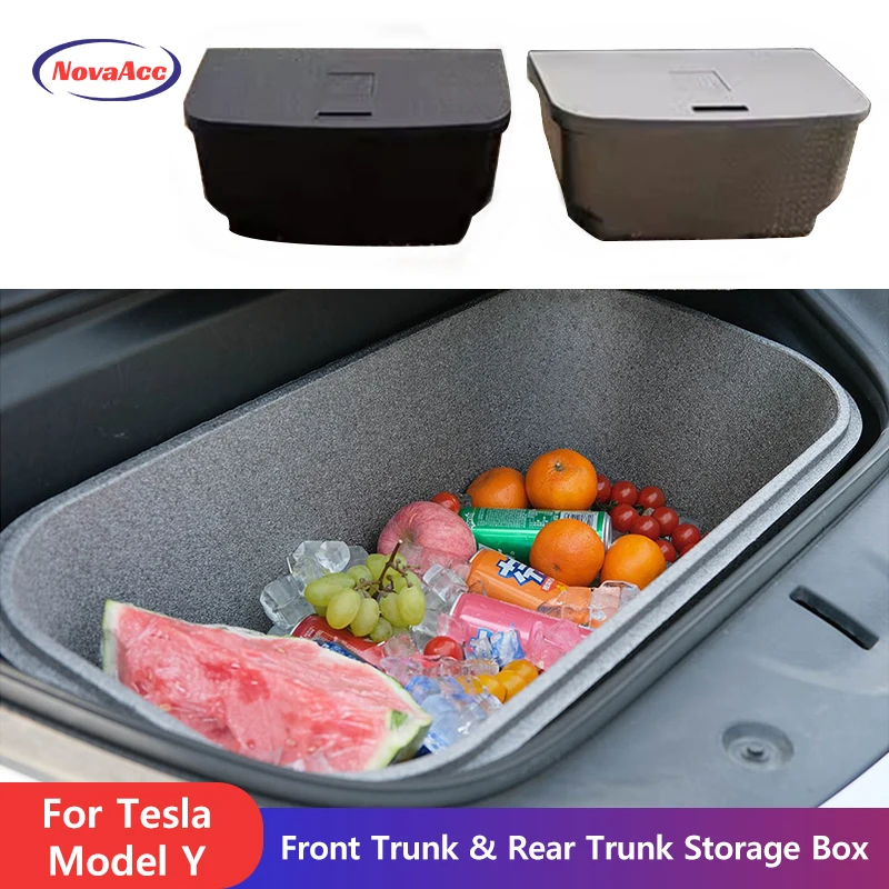 Front Trunk Rear Trunk Storage Box For Tesla Model Y Juniper 2021-2026 Model 3 Highland 2024-2026 Camping Travel Insulated Bin