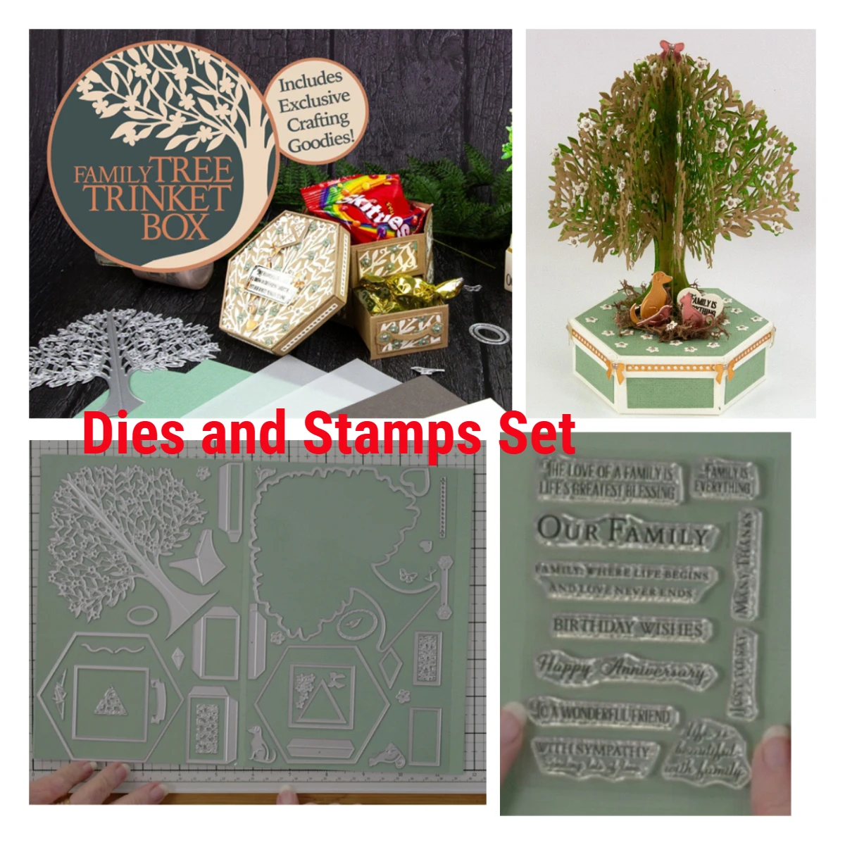 Tonic Festive Spooky and Sweet Sugar Skull Weihnachts- und Halloween-Geschenkbox Metall-Stanzformen DIY Scrapbooking Prägung Bastelzubehör