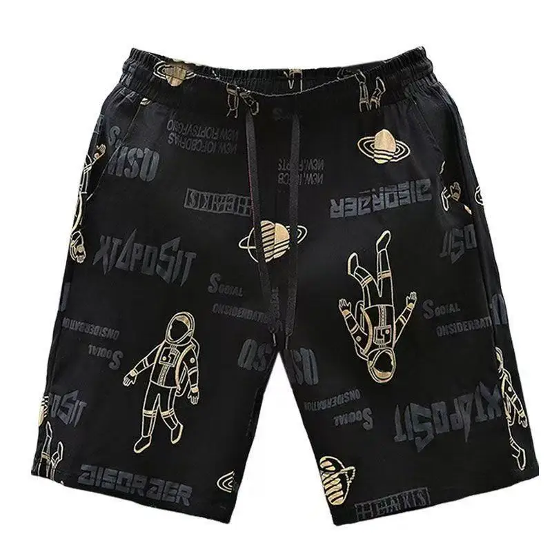 

Ice Silk Qui Dry Summer orts Men's 2025 New Trend Thin Five-Point Beach Pants Mid-Calf Casual Straight Leg Youthful