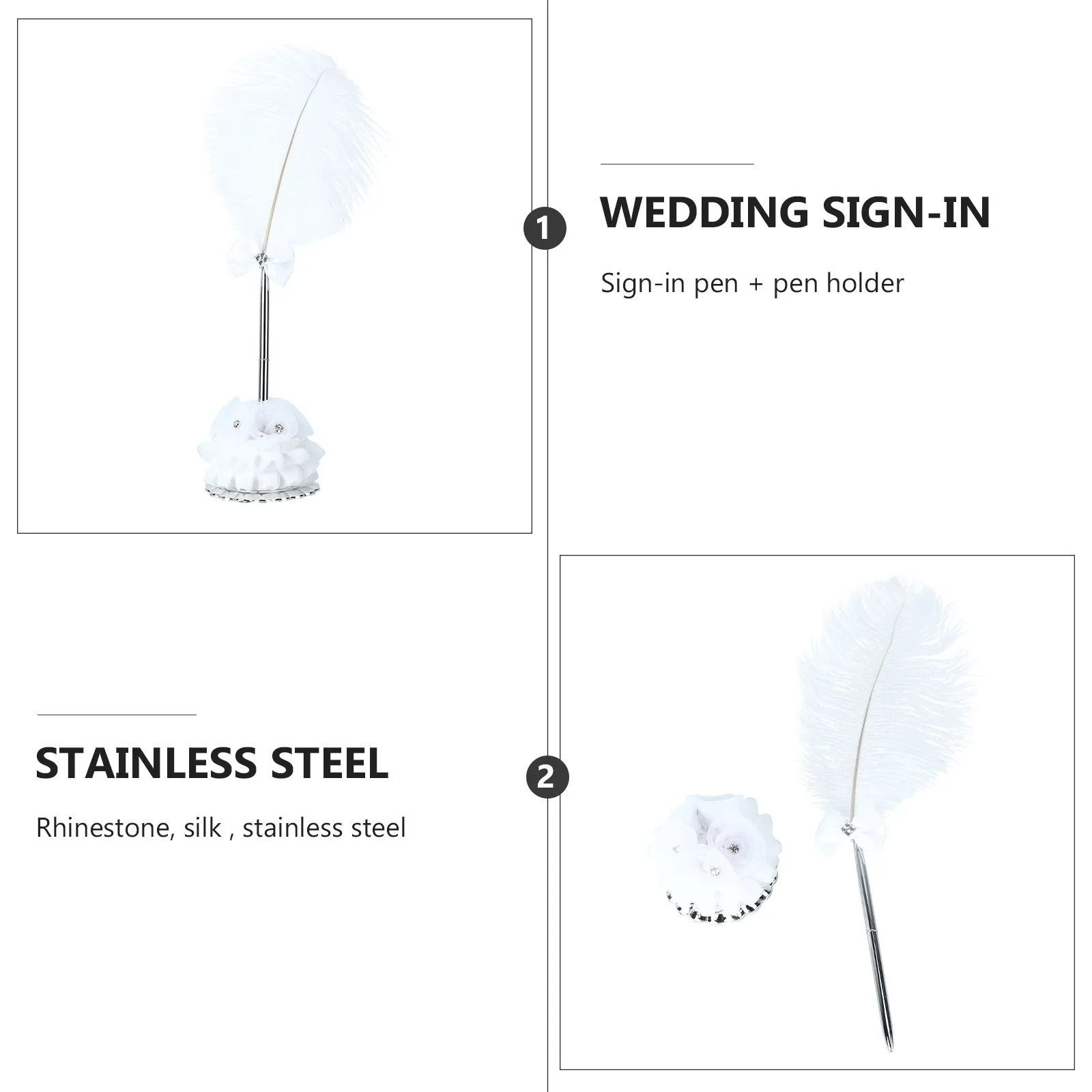 

Набор из 1 ручки для подписи с креативным дизайном, стразами и вращающимся на 360 градусов основанием, винтажные свадебные принадлежности, канцелярские товары, ручка для письма