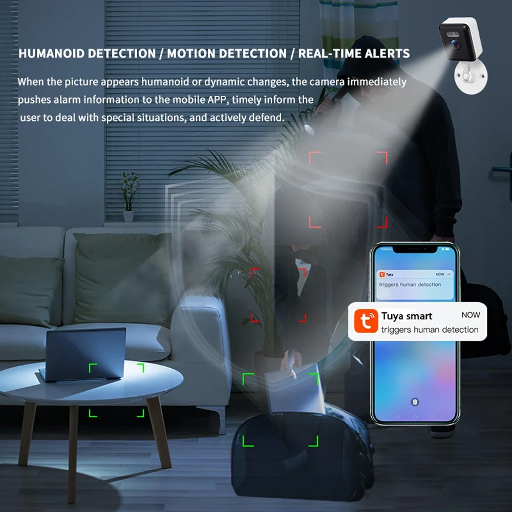 SMART LIFE 5MP Mini Wifi Camera Wireless HD Video Surveillance IP Cameras Indoor Motion Detection Smart Home Baby Monitor Tuya