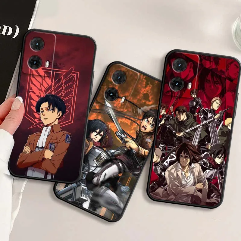 

A-A-Attacks on T-T-Titans Phone Case For Motorola G85 Edge 50 G24 G35 G14 G04 40 G72 G34 G G54 G13 G32 5G Black