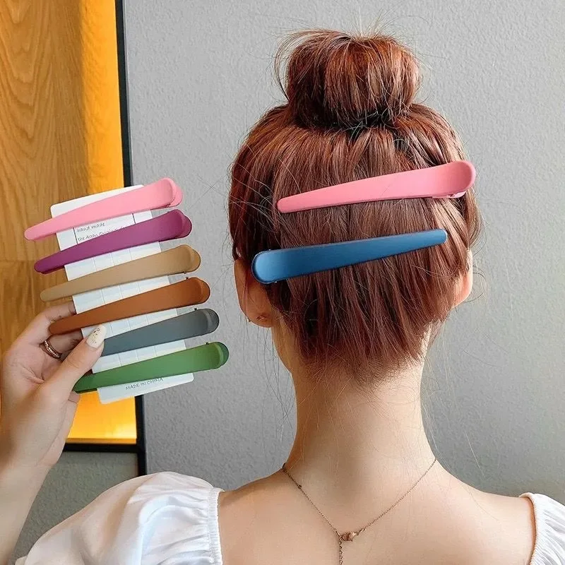 12cm Simple Resin Hair Clip Large Plastic Duckbill Clip for Women Girls Barrettes DIY Hair Styling Accessories Hairdressing Tool