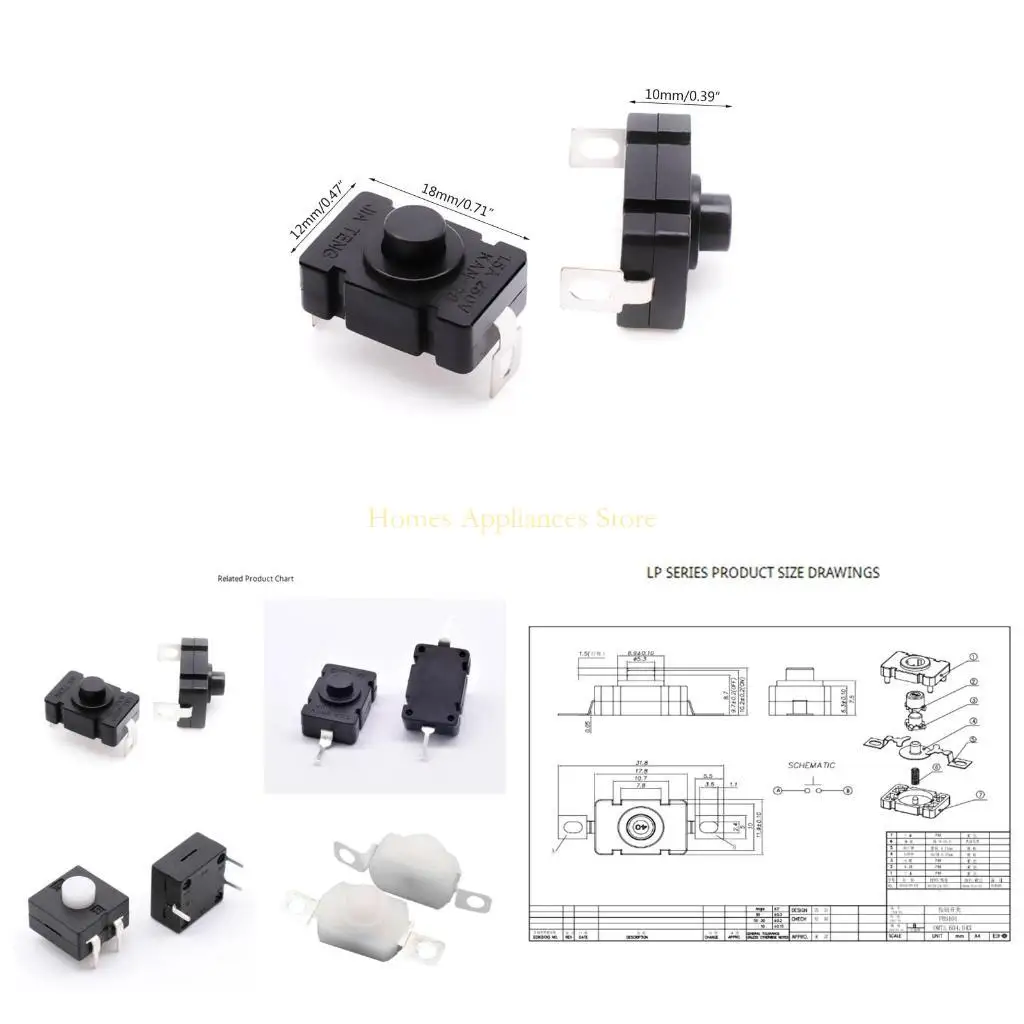 d0ab-10x-mini-flashlight-switch-Переключатель-1no-selfoing-micro-переключатель-замена-микро-блокировки