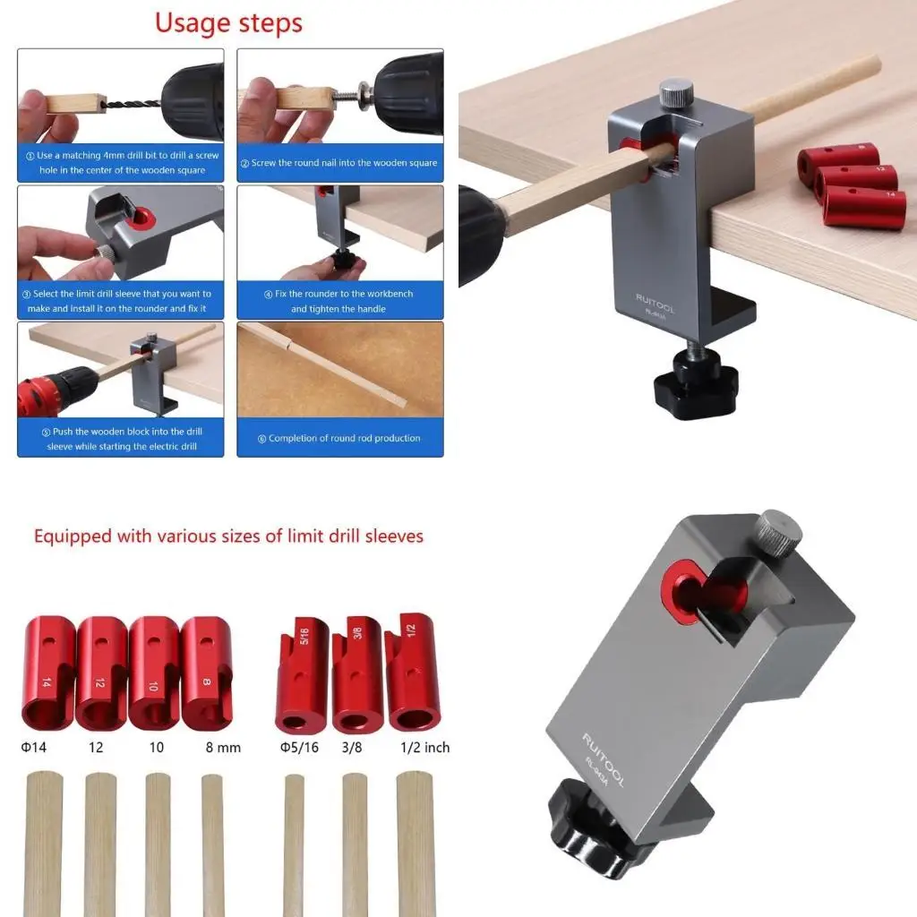 

Y1UD Приспособление для изготовления дюбелей 8 мм-18 мм с твердосплавными лезвиями Электрическая дрель Фрезерный дюбель Круглый