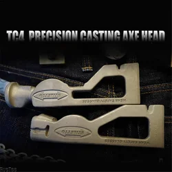 Outdoor TC4 Titanium Alloy Axe Head Unpolished Embryo Hatchet for Cutting Wood Indoor Man Gift