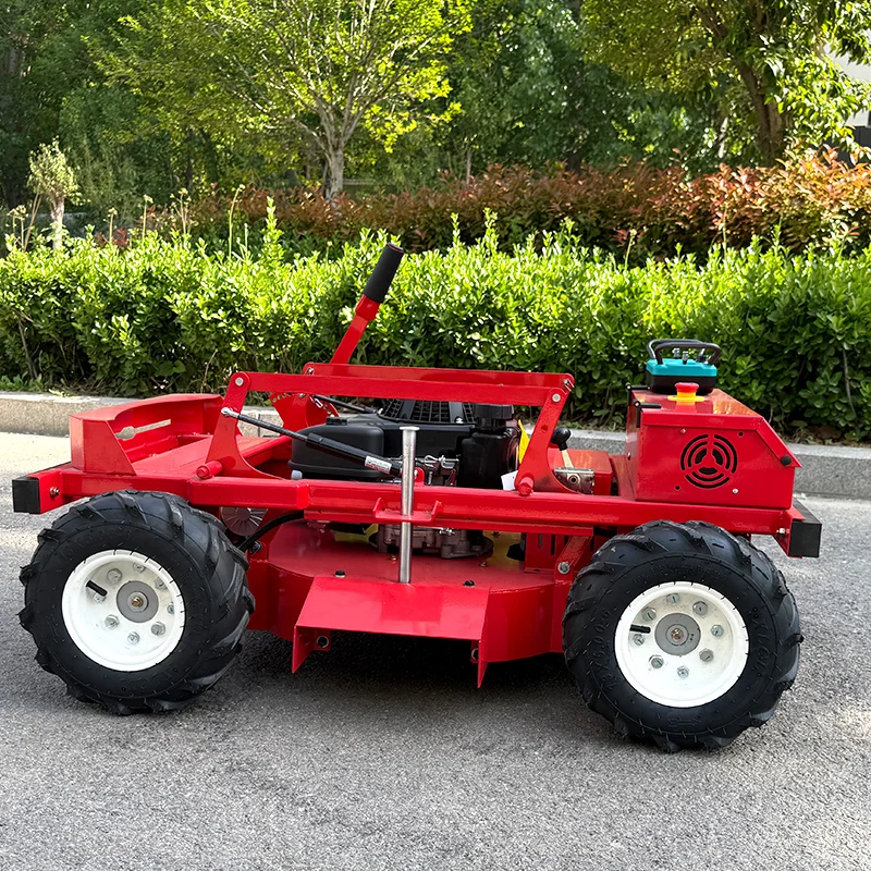 Customized Electric Multi Function Rubber Track Automatic  Remote Control Lawn Mower Lawn and Weed Mower