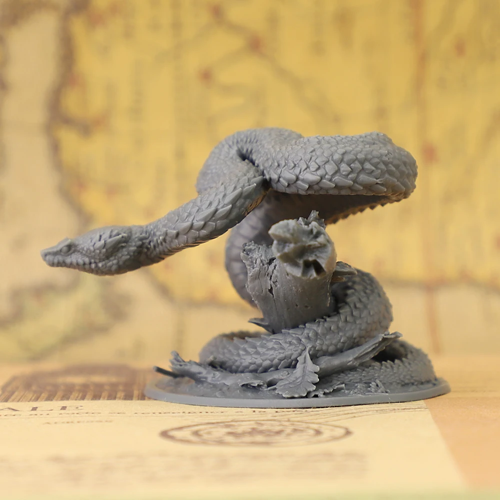 Giant Serpent Monster Miniature Figure Tabletop Wargame RPG Creature Model