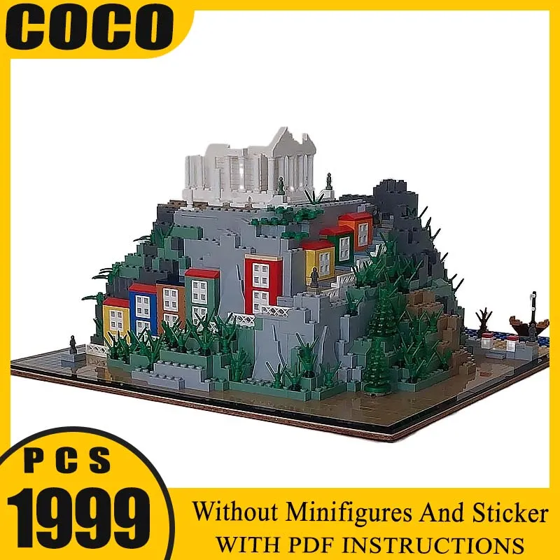 

Строительные блоки Moc, технология акрополиса, модульные кирпичи, модель, подарки, рождественские игрушки, наборы «сделай сам», сборка