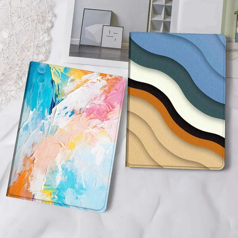 

Красочный чехол для планшета с абстрактным рисунком в виде мазков кисти для Samsung Tab Galaxy S6 S11 A A7 A8 A9 A11 10.1 10.4 10.5 Plus Lite