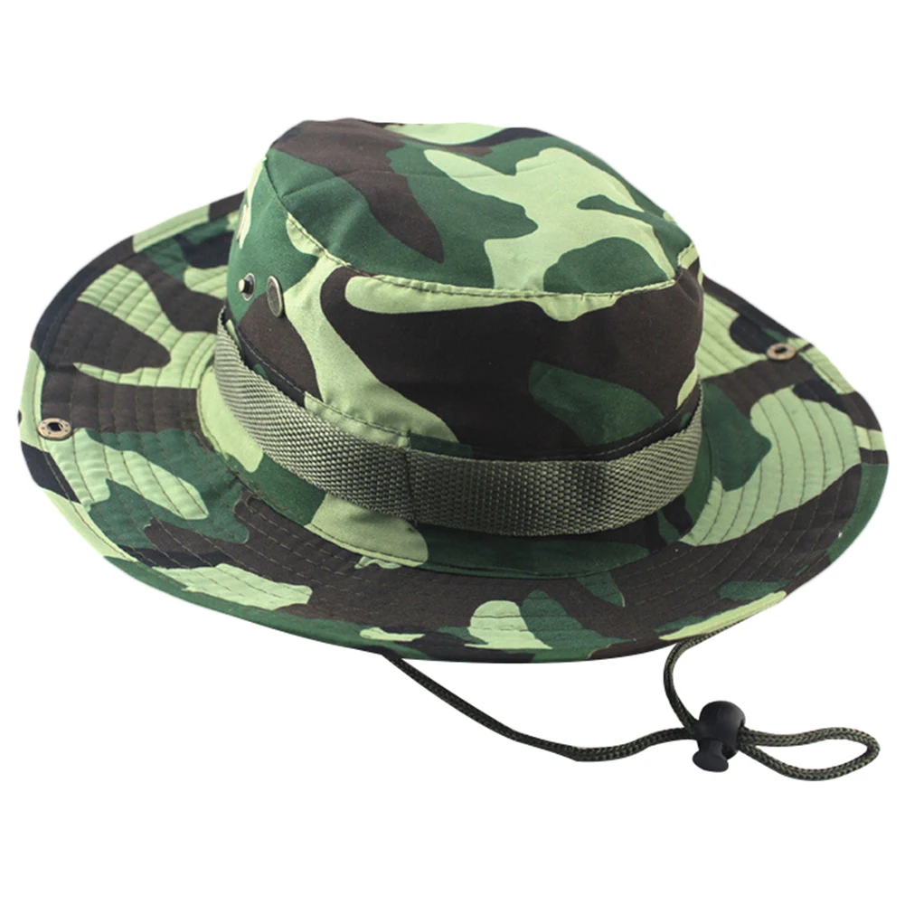 Outdoor Wide Brim Sun Protect Hat Boonie Hat Classic US Style Bush Jungle Sun Cap For Fishing Hunting Camping