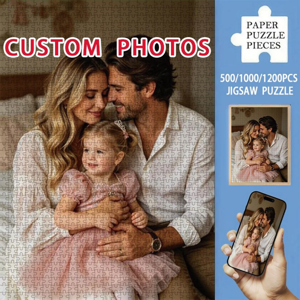 35/300/500/1045pcs Personalized Custom Photo Puzzle Family Photos Couple Custom photo puzzle