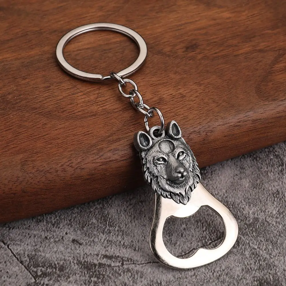 Frog Wolf Turtle Bottle Opener Hanging Pendant Mini Pocket Metal Lion Keyring Key Holder Bronze Color Beer Opener Keychain
