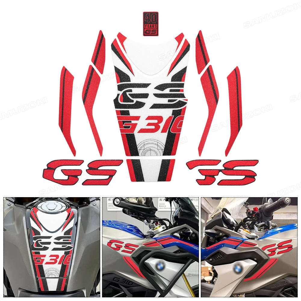 

Матовые защитные наклейки на топливный бак, 40-летняя защитная наклейка для газа GS для BMW G310GS G 310 GS 2018-2022