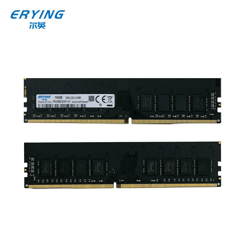 ERYING أجهزة الكمبيوتر المكتبية ذاكرة الوصول العشوائي DDR4 Memoria 16GB 32GB(16GBx2)3200Mhz ثنائي القناة U-DIMM ذاكرة الألعاب للكمبيوتر الألعاب DIY
