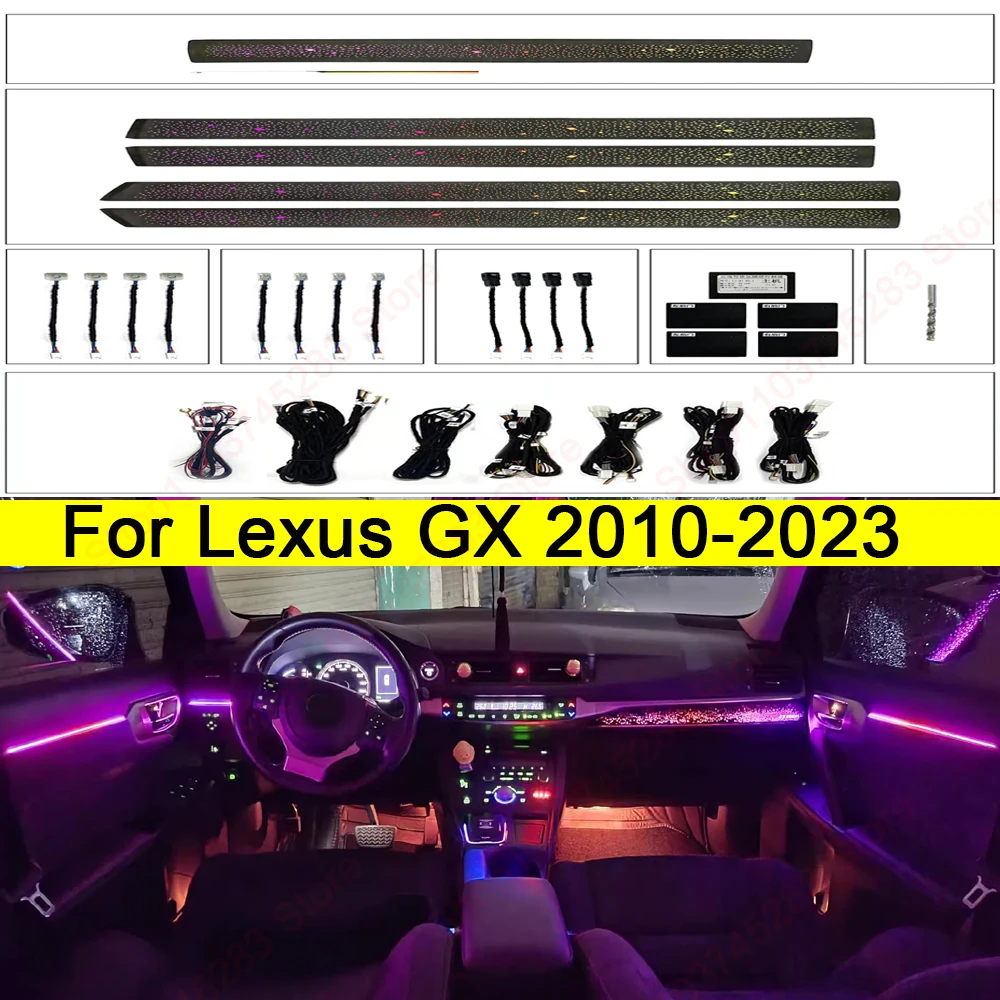 

Для Lexus 2012-2020 CT200/2010-2023 GX модернизация и модификация внутреннего окружающего света, плавный свет и красочные автозапчасти