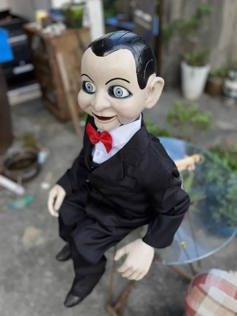 handmade ventriloquism eyes and mouth movable wooden figure store decoration ornament