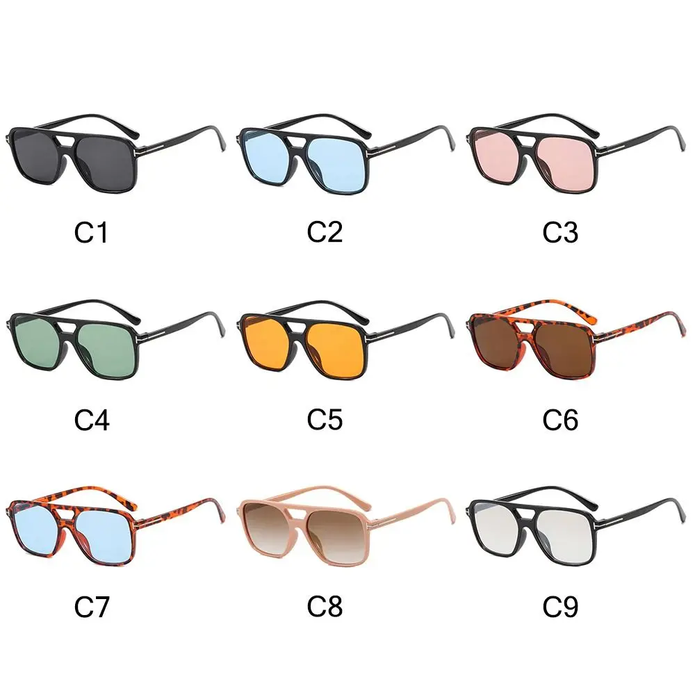Vintage Square Sunglasses for Women Men Retro Large Square Frame 70s Sun Glasses UV400 Protection  Shades Summer Eyeglasses image 5