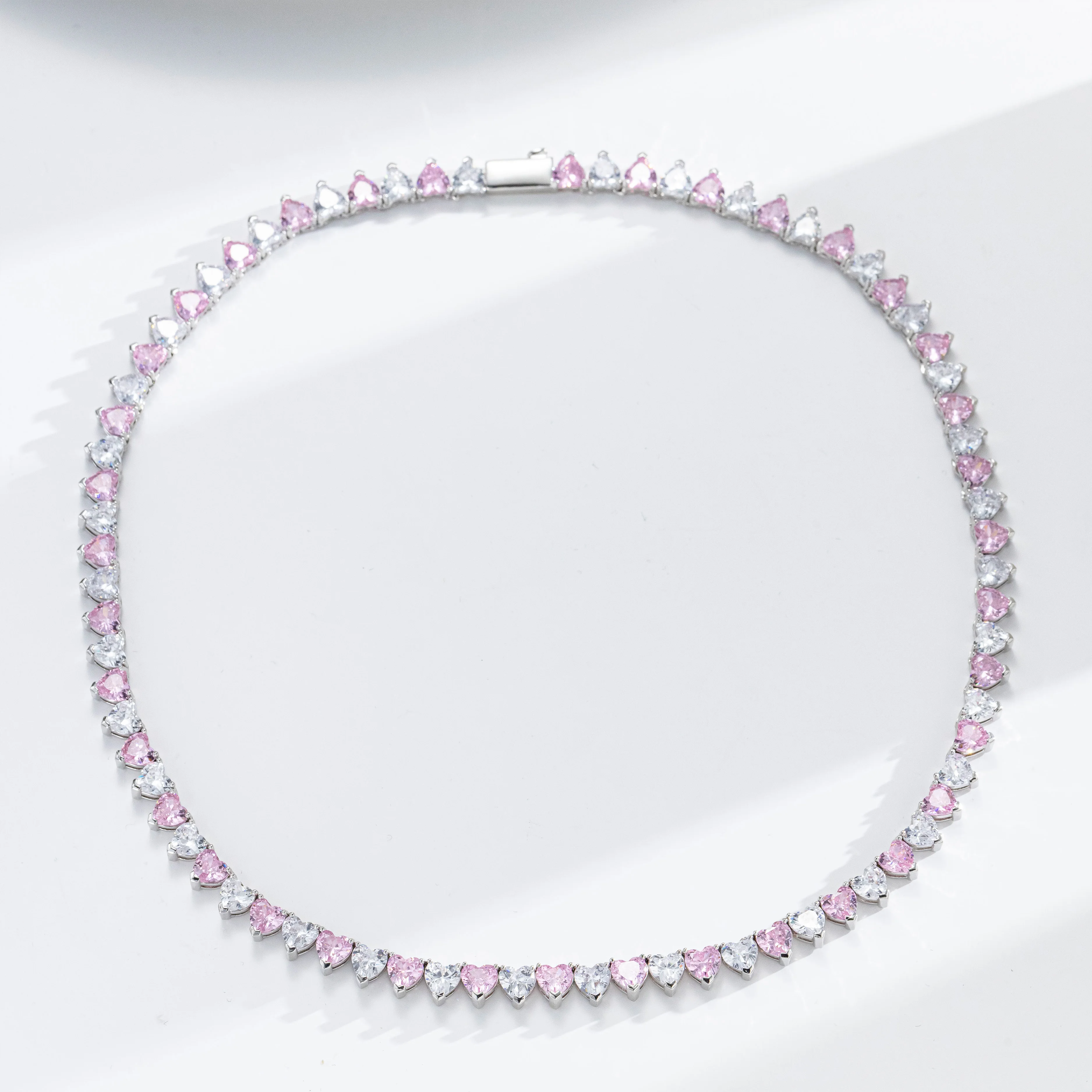 VOGGUID Heart Necklace Silver White Gold Plated Necklace for Women Girls Gift For Birth Party - Image 6