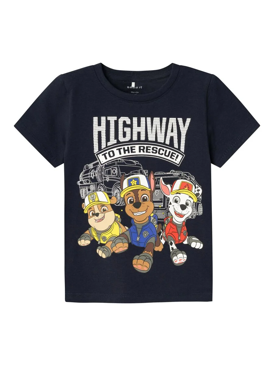 Paw Patrol Chase Pattern T-shirt Children's Cartoon Police Dog Chase Letter Printed Casual Children's Daily Birthday Gift