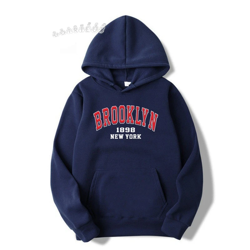 Hoodie 1898 Brooklyn New York Printed Mens Hoody Creativity Crewneck Clothing Fashion Oversize Sweatshirt Fashio Crewneck Male