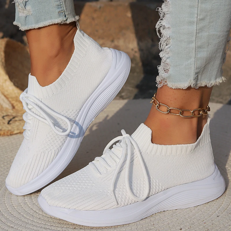 

Women's Sneakers 2025 Plus Size Breathable Mesh Woman Running Shoes Slip on Light Weight Walking Sports Shoes Light Womens Shoes